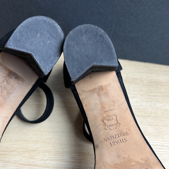 STUART WEITZMAN Nudistcurve 75 Block Heel Sandal (Women), BLACK SIZE 7 US - Picture 8 of 8